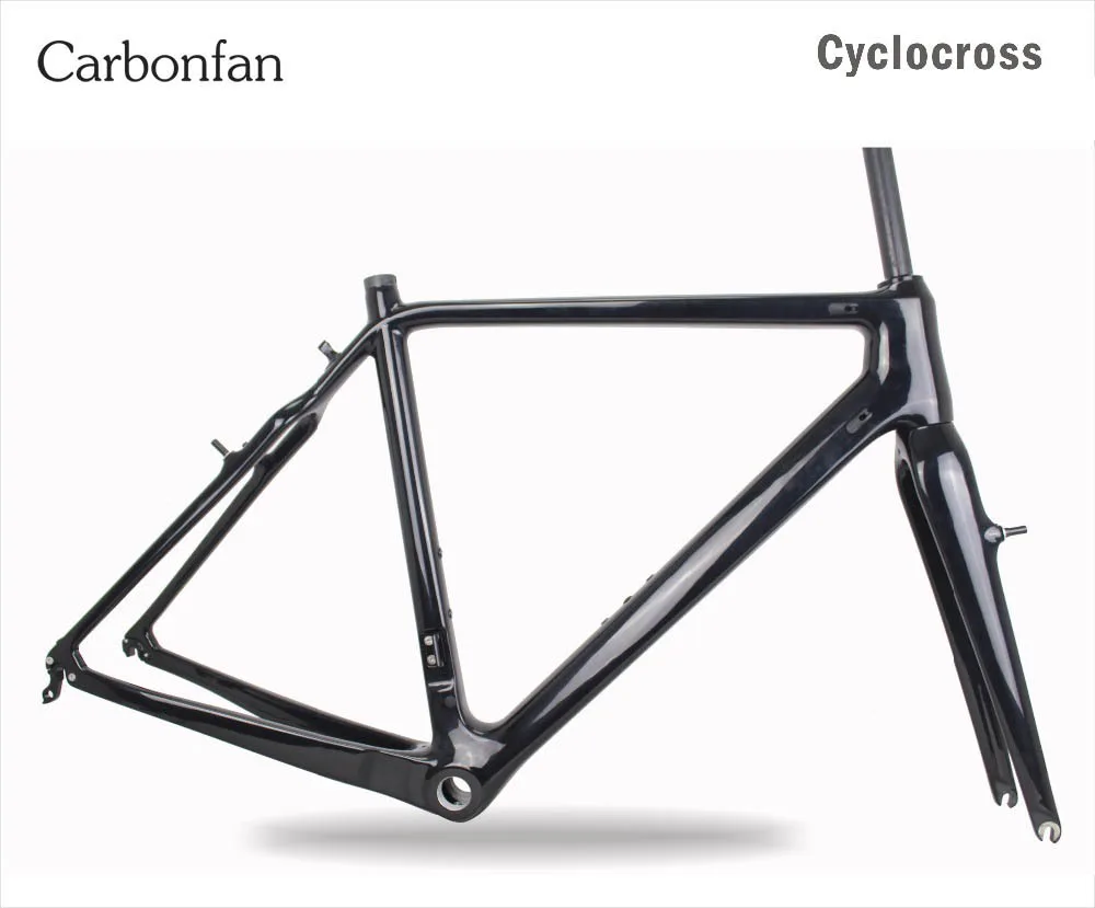 Carbonfan Thru axle 700x42C карбоновая рама CycloCross V-brake Di2 и механическая велосипедная