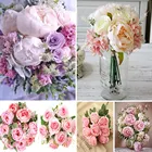 2020 Meian Flower 5d алмазная Картина Новое поступление Розовые розы пионы Алмазная вышивка полное сверление цветы крестиком наборы