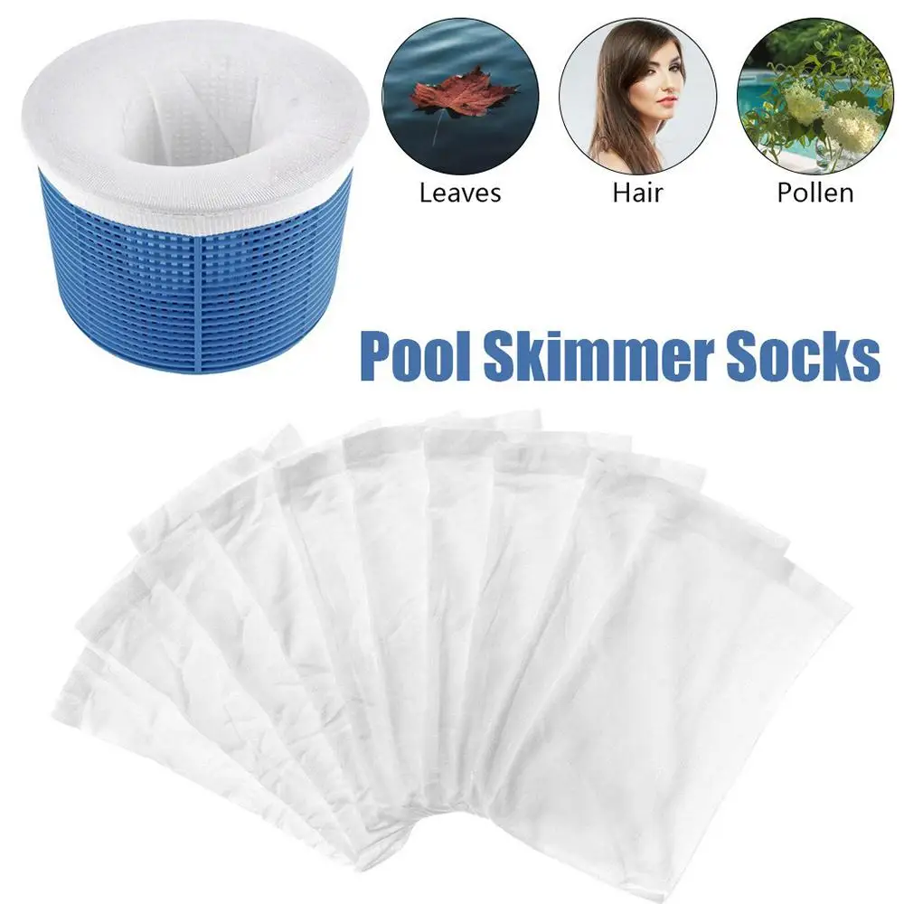 

5 Pcs Skimmer Basket Filter Removes Leaves Cleaning Tool Durable Pool Skimmer Socks Protection Pump Nylon Elastic