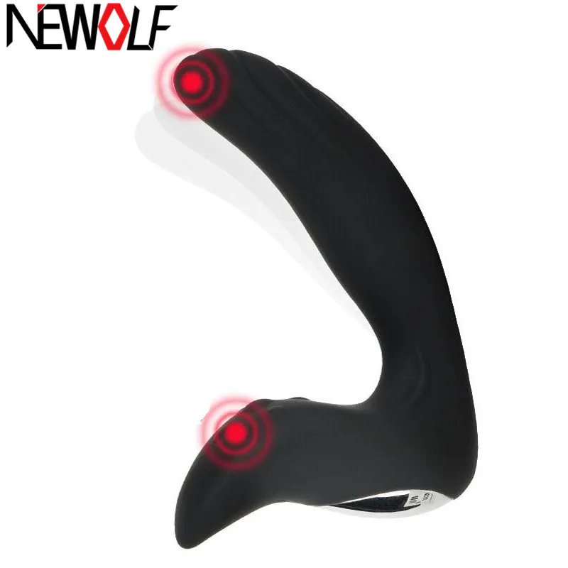 10 Частота мужской массаж простаты Вибратор Анальная пробка Водонепроницаемый