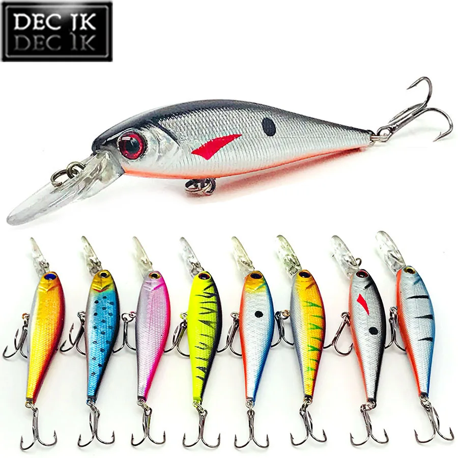 Жесткие воблеры медленно для Щука Рыболовная Приманка Minnow плавающий Джеркбейт 1