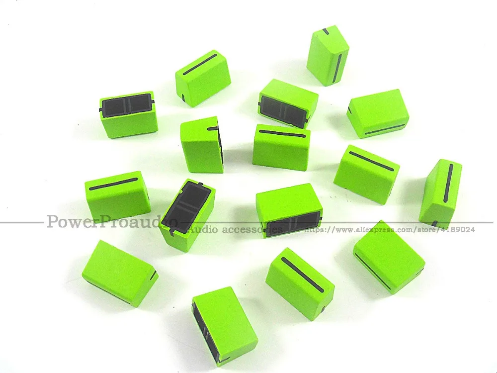 20pcs/lots Channel Crossfader Fader Cap Knob For RANE 56 RANE TTM56 TTM 56s(green)