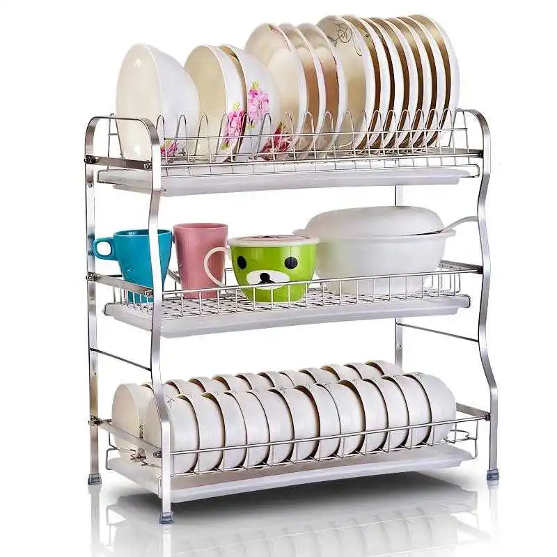 

Kuchnia De Keuken Organizer Malzemeleri Stainless Steel Dish Mutfak Organizador Cozinha Cocina Kitchen Storage Rack Holder