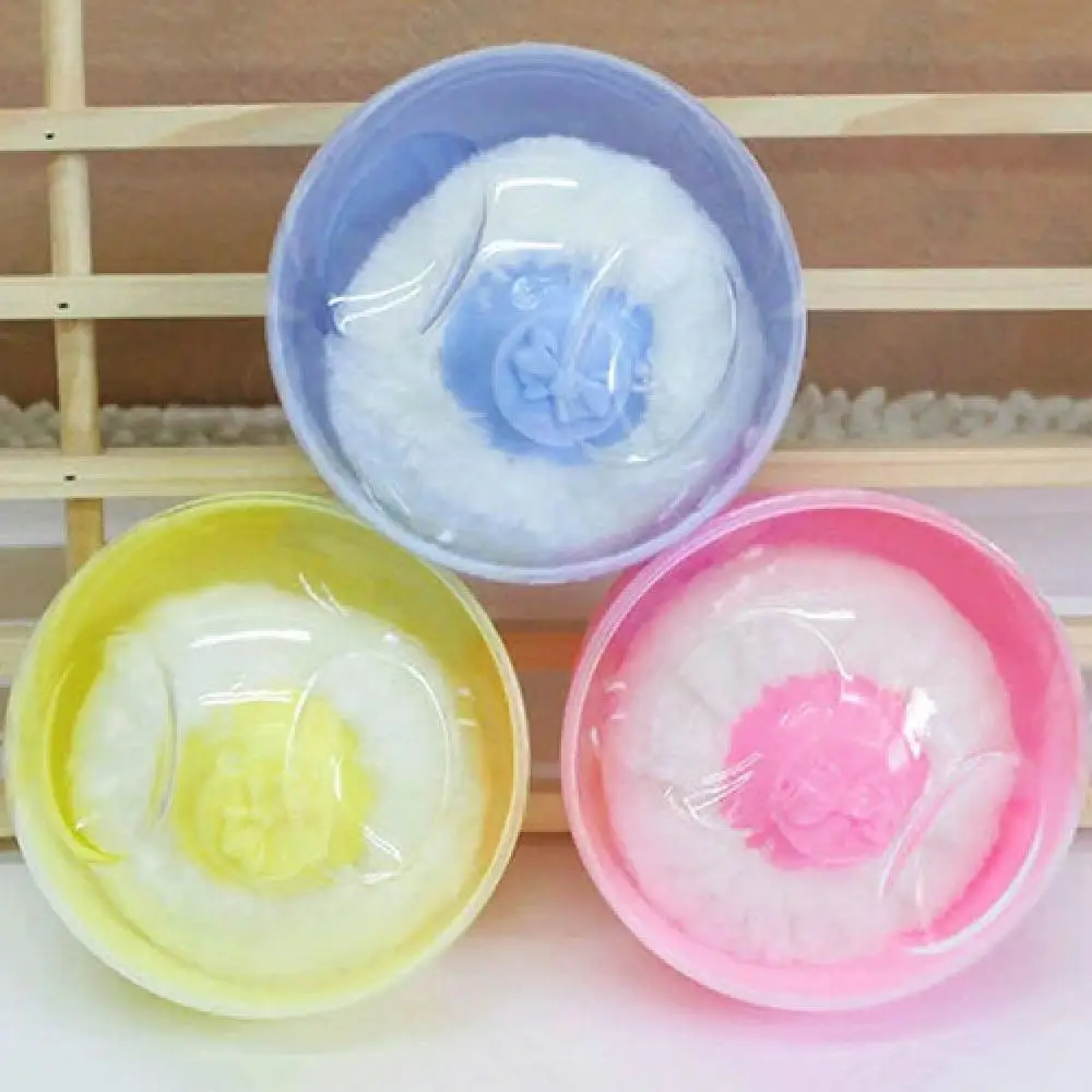 Portable Baby Powder Puff with Case Kid's Soft Body Talcum Powder Puff Sponge with Box Case Container