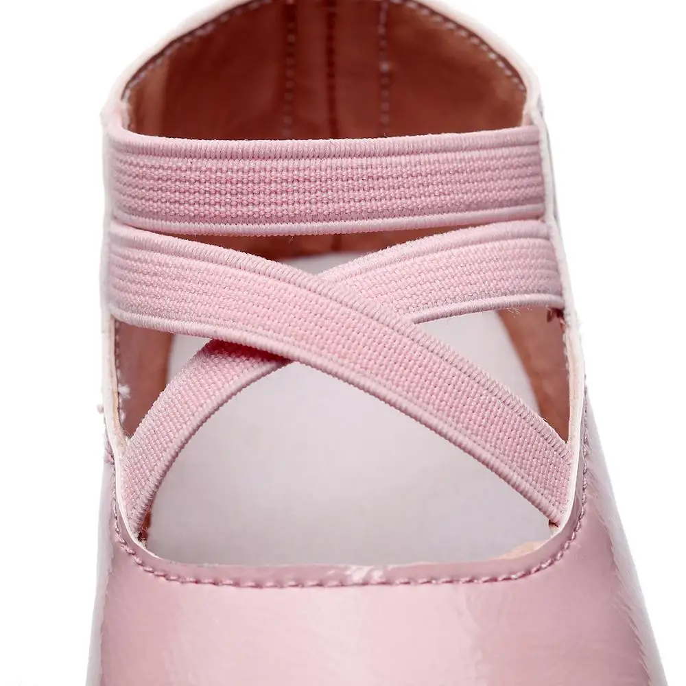 

Dropshipping Baby Girl Shoes Lovely Elastic band Leather moccasins Shoes Anti-Slip Sneakers Soft Sole toddler shoes 0-24 month