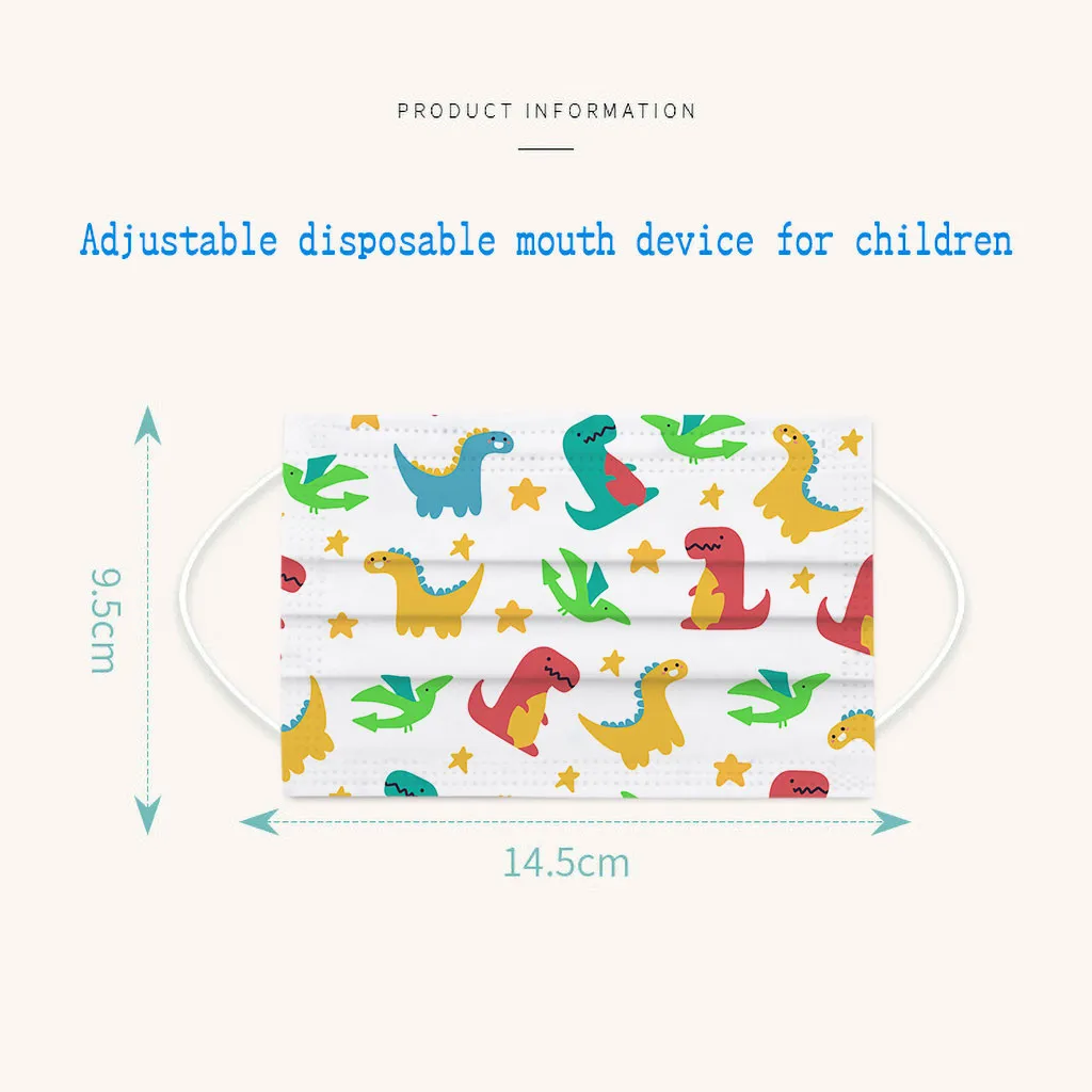 

10-100PCS 3Layer Non Woven Disposable Kids Face Mask Breathable Children Cartoon Mouth Mask Boys Girls Child Face Shield
