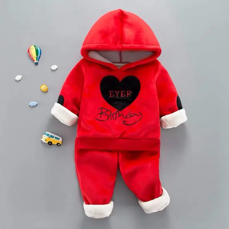 Новые зимние комплекты теплой одежды для девочек Детские хлопковые плотные