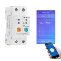 ewelink single phase din rail wifi smart energy meter leakage protection remote read kwh meter wattmeter voice control alexa