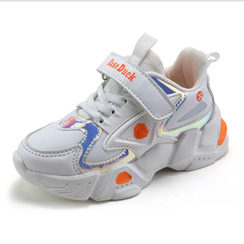 

2021 Spring New Children's Sneakers Boys and Girls Fashion Leather Casual Sports Shoes High Quality Running Kids Shoes Chaussur