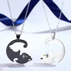 Ожерелье с подвеской в виде двух кошек для влюбленных котят и животных