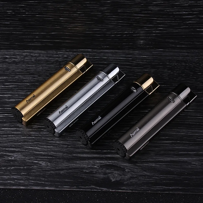 

Compact Jet Lighter Gas Torch Turbo Lighter Strip Windproof All Metal Cigar Lighter 1300 C Butane