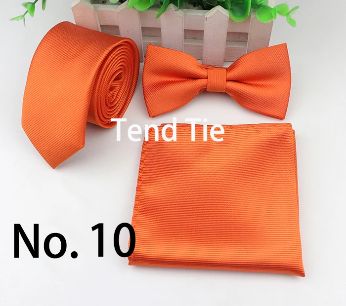 Strip Colorful Neck Tie Set For Men Slim Necktie Bowtie Handkerchief Suit Ties Cravat Butterfly Corbatas