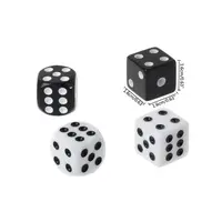 10pcs 16mm Acrylic Dice Black/White 6 Sided Casino Poker Game Bar Party Dice  Au20 19 Dropship 1