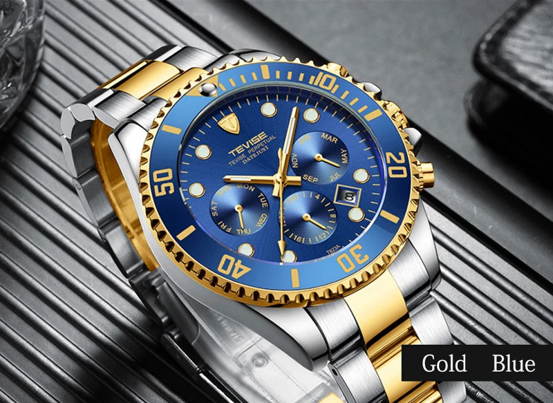 TEVISE Diver часы автоматические механические часы спортивные Топ брендовые Роскошные мужские часы мужские наручные часы montre homme