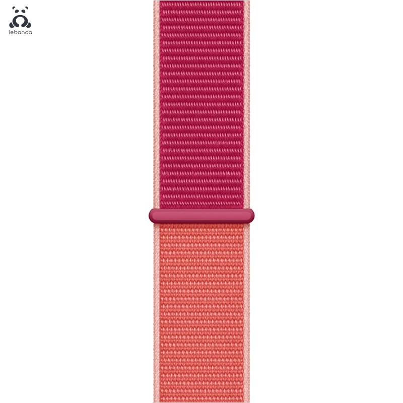 Pomegranate Lebanda Sport loop для apple watch 5, 4, 3, 2, 1, ремешок для iwatch 38, 40, 42, 44 мм, тканый нейлоновый ремешок, Аляска, синий - Цвет ремешка: Pomegranate