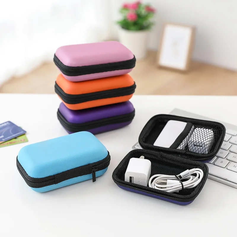

Hard Headphone Holder Case Portable Earbuds Pouch Box Earphone Storage Bag Protective USB Cable Organizer Storage Box