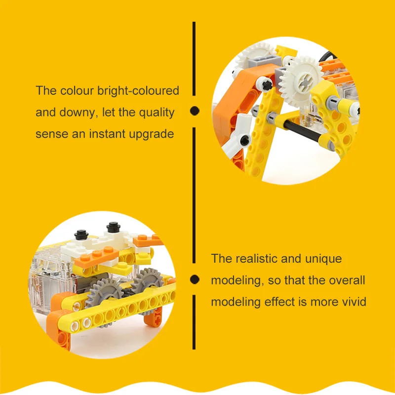 Механические шестерни технические строительные блоки 3D животных модель серия