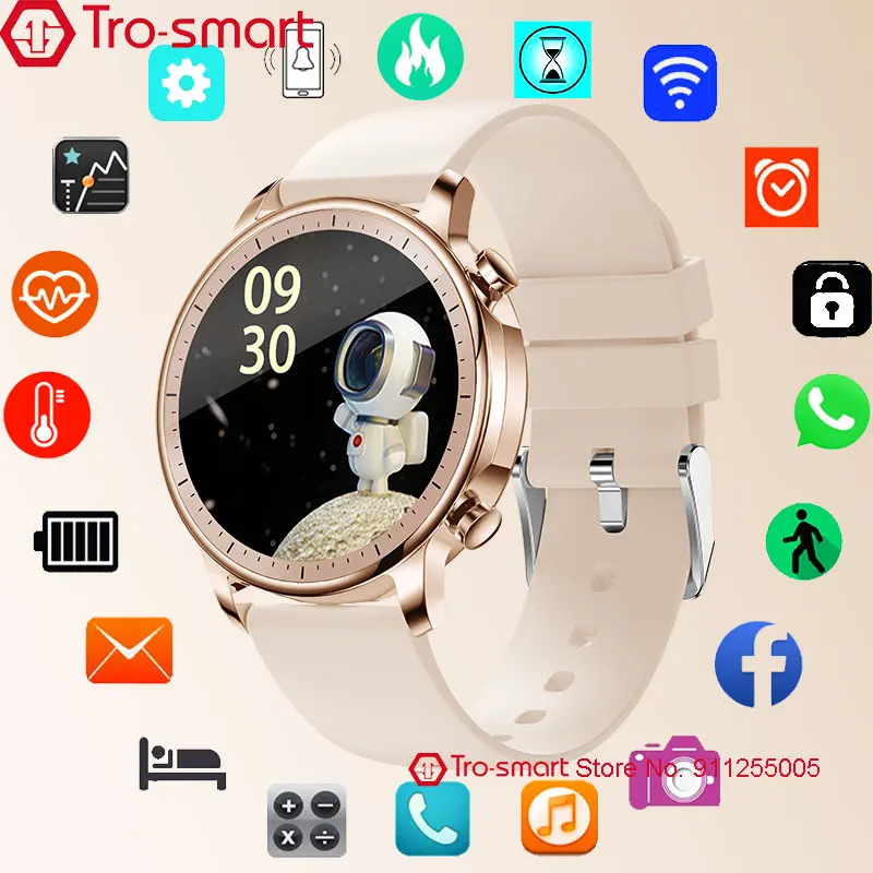 

Смарт-часы V23 для мужчин и женщин, водонепроницаемые спортивные цифровые электронные часы с фитнес-трекером, для Android и IOS