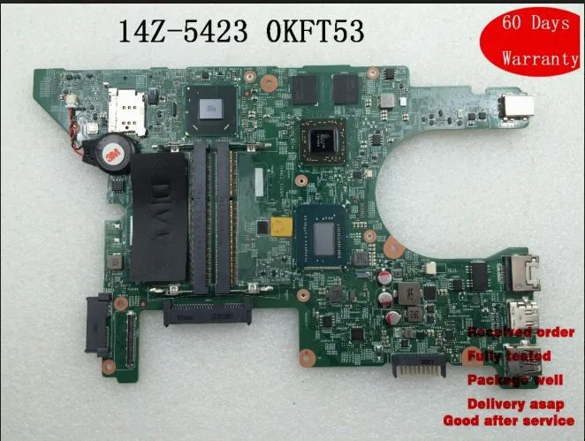Материнская плата 0KFT53 KFT53 DMB40 MB 11289 1 для ноутбука Dell 14Z 5423 с I3 100% полностью