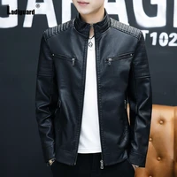 ladiguard plus size 3xl men pu leather jackets 2022 kpop style fashion jacket lepal collar zipper pockets ruched top outerwear