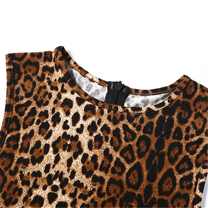 Фитнес 2019 женские сексуальные леопардовые принты без рукавов обтягивающие