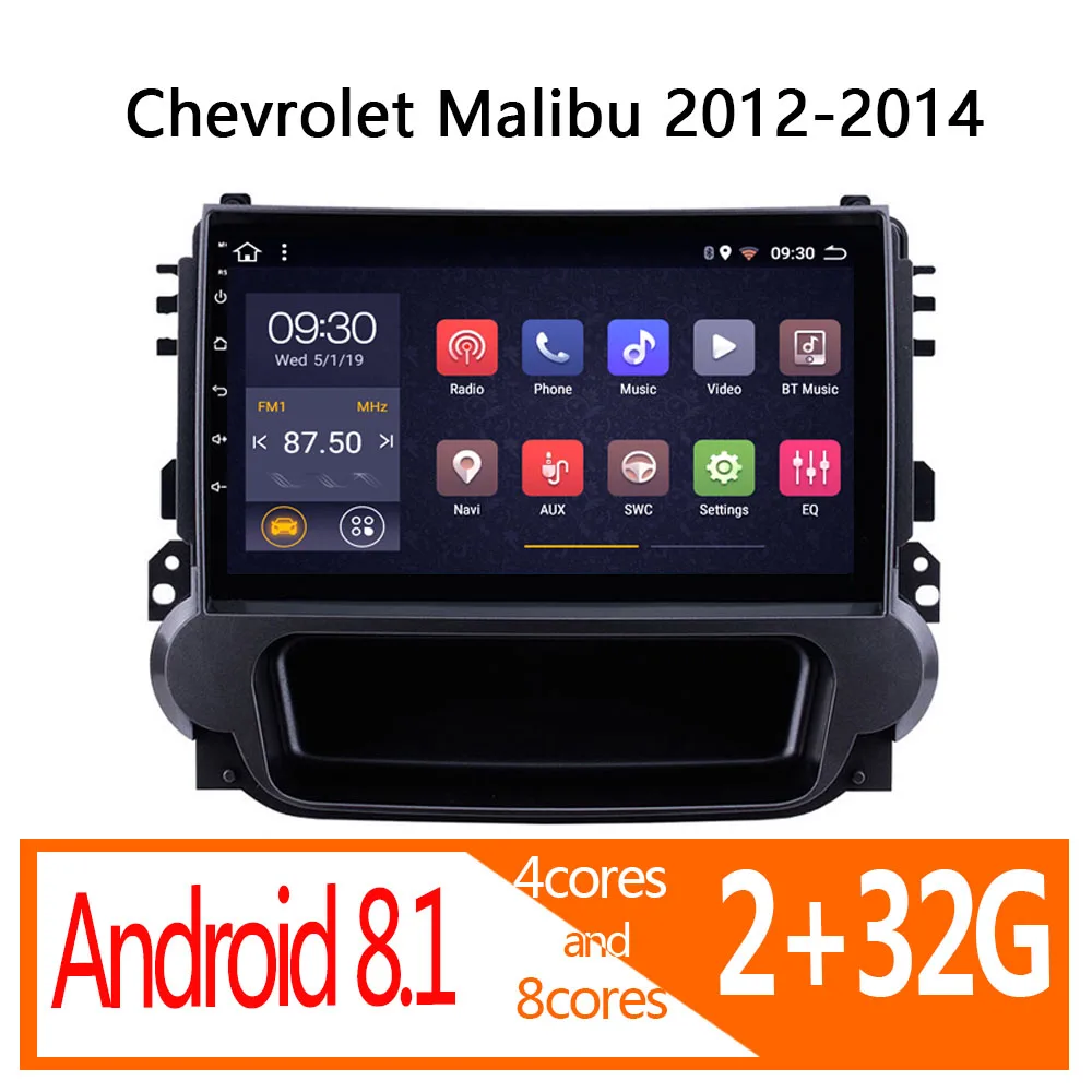 Автомагнитола android 2G 32G для Chevrolet Malibu 2012 2013 2014 coche carplay 1 din mini cooper