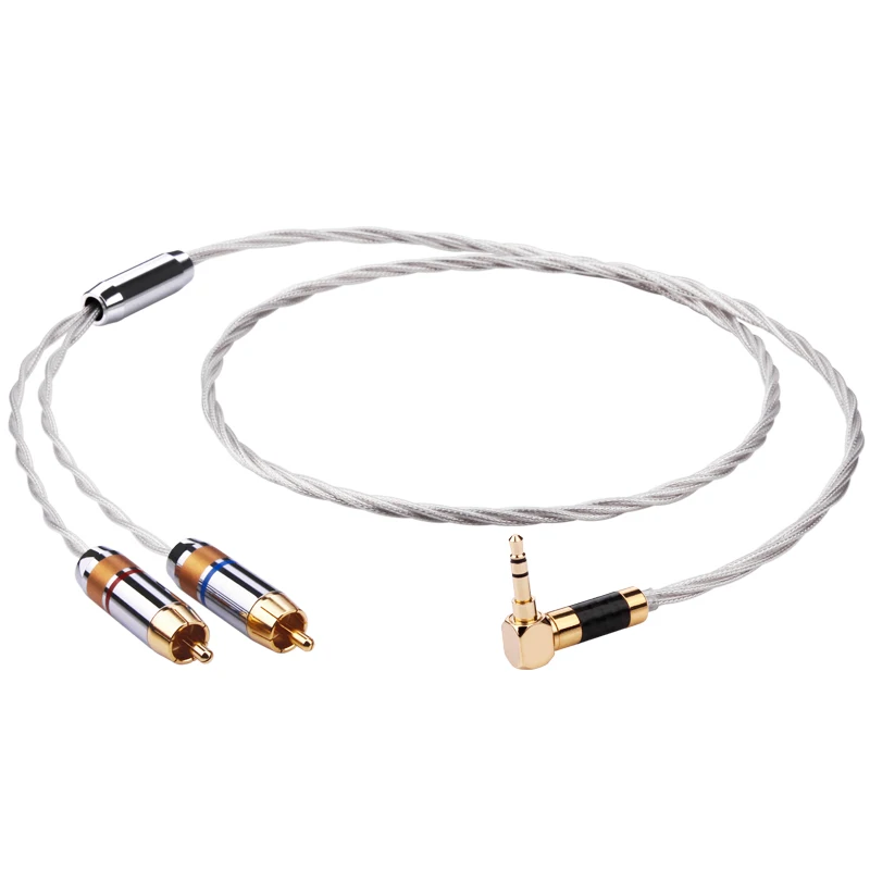 3 5 мм до 2 RCA аудио кабель одна точка два в одном две десятые) четыре нити проволока