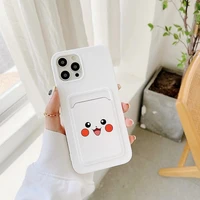 japan cartoon cute card holder phone case iphone 11 12 pro max 12 mini xs x xr 7 8 plus tpu wallet soft back cover coque