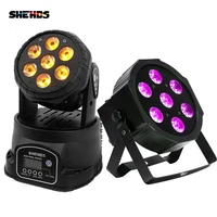 shehds led moving head light wash 7x18w rgbwauv dmx 1216 channels stage light for dj nightclub party dicso lighting effect