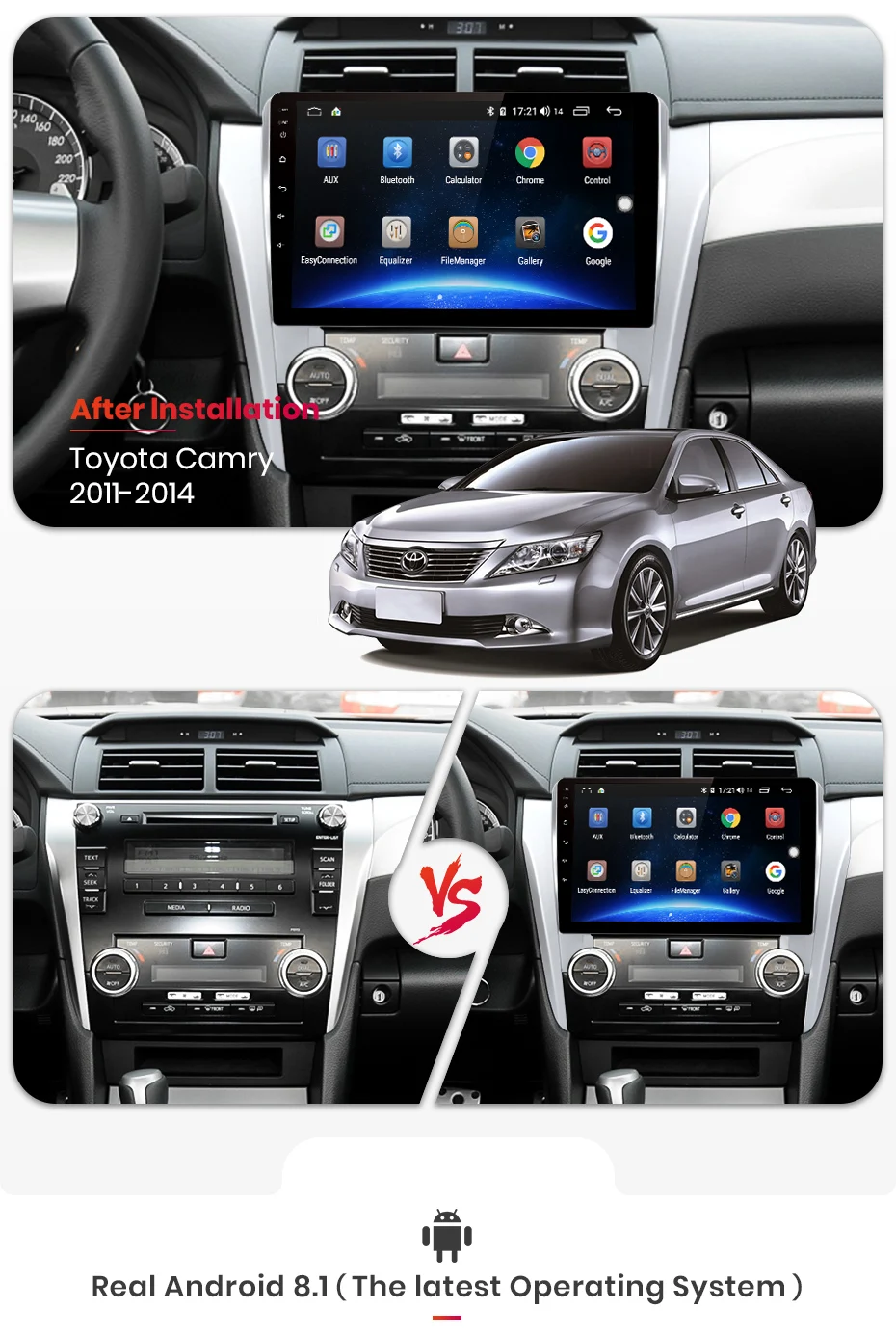 Junsun V1 pro 4G+ 64G CarPlay DSP Android 8,1 автомобильный Радио Мультимедиа стерео плеер gps для Toyota Camry 8 50 55 2011- 2Din DVD