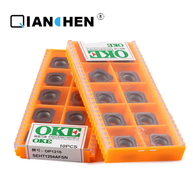 

OKE 10pcs/lot High Precision High Performance High Strength CNC SEHT1204AFSN OP1215 Industry Carbide Inserts Hard Alloy