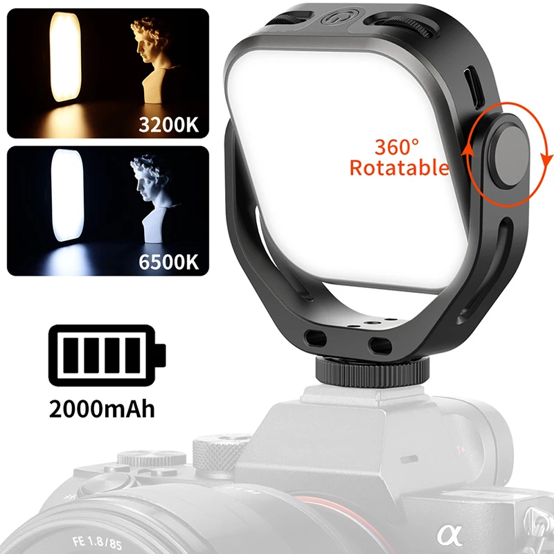 Vijim VL66 360 Вращение светодиодный видео светильник с регулируемым держателем