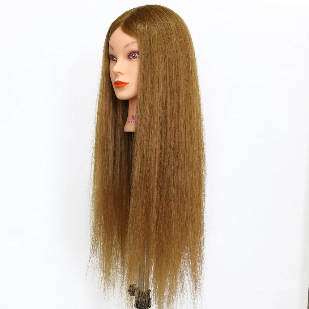 26 &quot27 # 90% настоящие животные Волосы Стайлинг кукла манекен учебная головка для