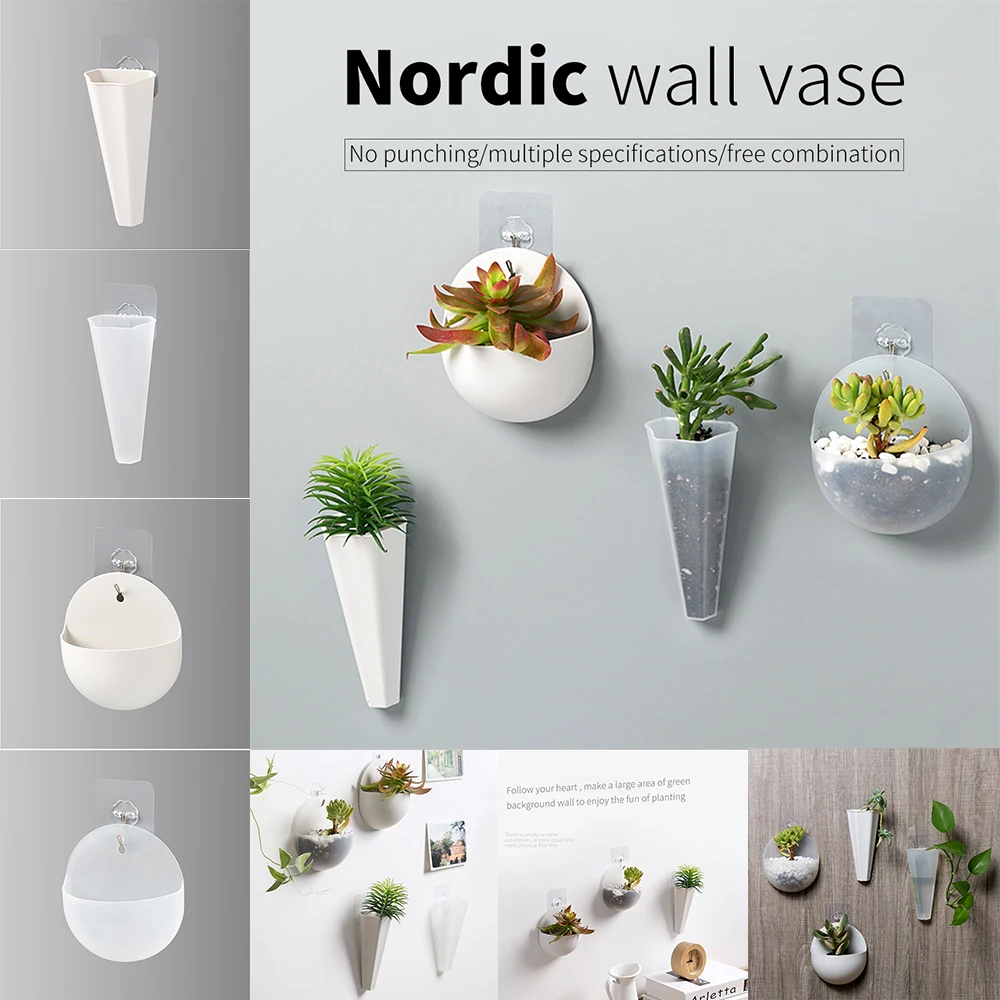 Новинка 1 шт. пластиковый цветочный горшок в скандинавском стиле подвесная ваза