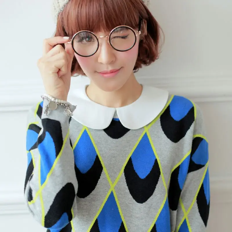 

New Women Solid Shirt Cotton False Doll Collar White & Black Blouse Vintage Detachable Adjust Clothes Accessories