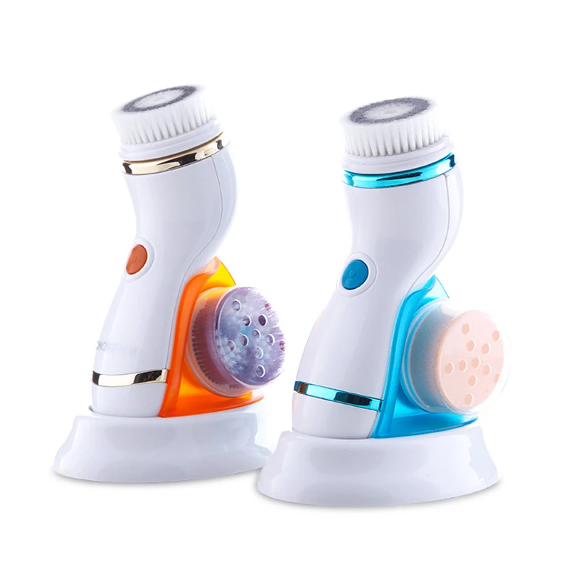 Электрическая Очищающая щетка губка для мытья лица отшелушивающая маска