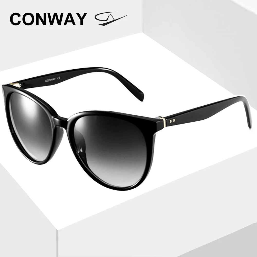 

Conway Oversized Sunglasses for Women Cat Eye Sun Glasses Plastic Frame Driving Glasses Large Lens Full Eyes Cover