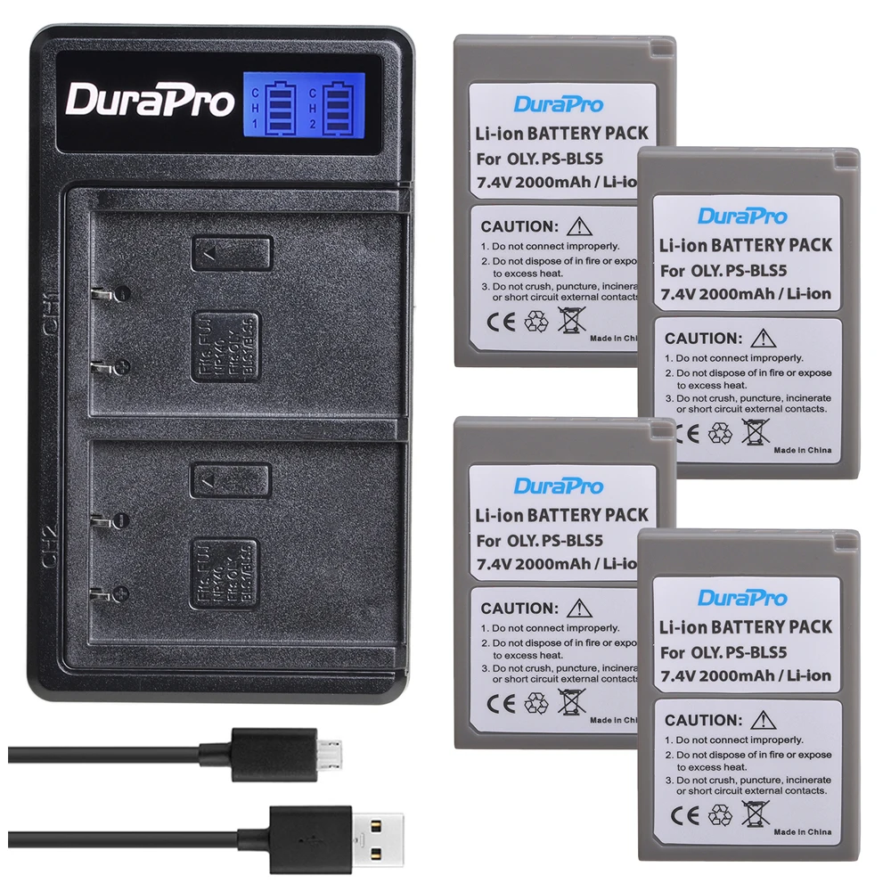 Внешняя Аккумуляторная Батарея Durapro 2000 мАч для фотоаппарата OLYMPUS E450 E600 E620 EP1 EP2 EP3