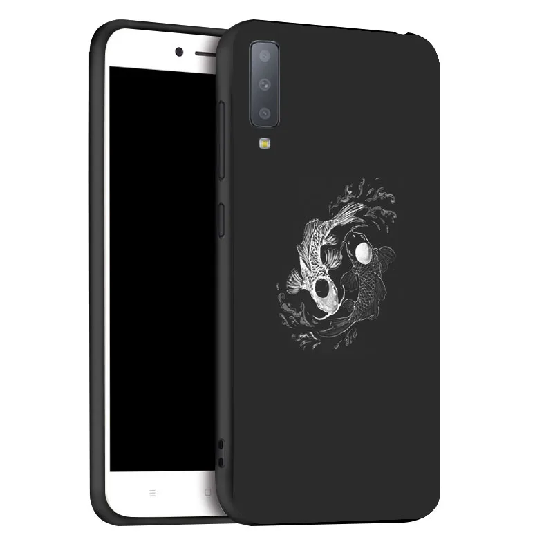 x090 Чехол для samsung A6, A8 Plus, A7, A9, чехол, мягкий, 3D, мультяшный, силиконовый, черный, окрашенный, чехол для телефона, для samsung Galaxy A5, бампер - Цвет: x090