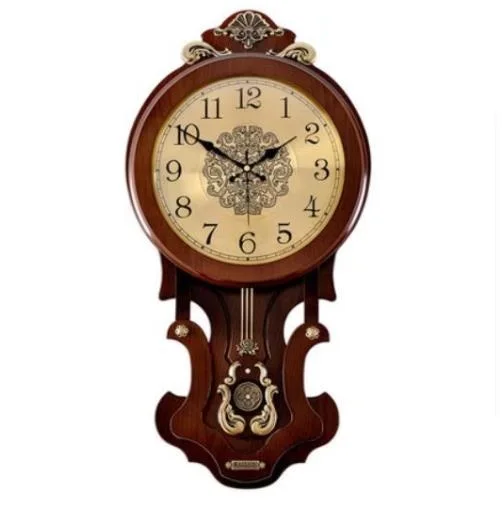 Роскошные оригинальные металлические настенные часы с деревянным корпусом в