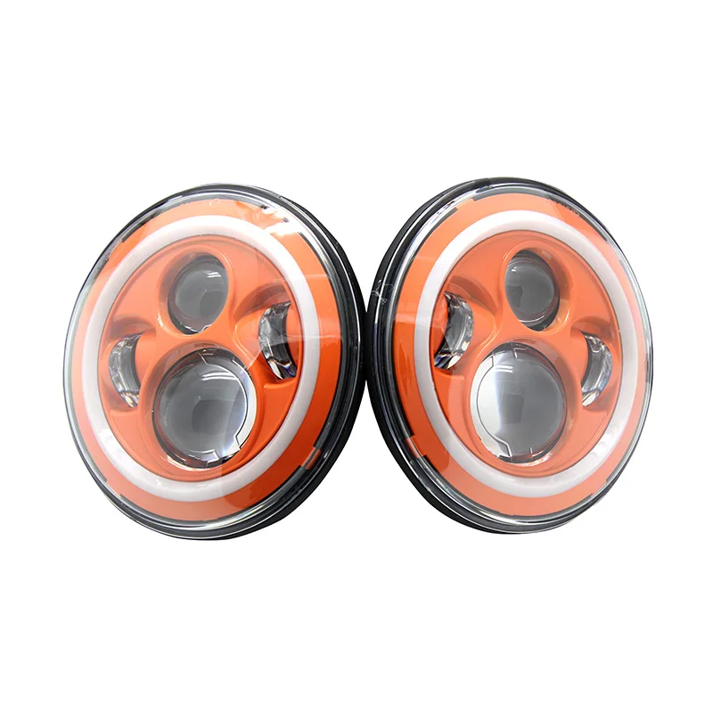 2 шт. 7 дюймов светодиодный фары DRL ed Hi/короче спереди и длиннее сзади) луч 50 Вт 30