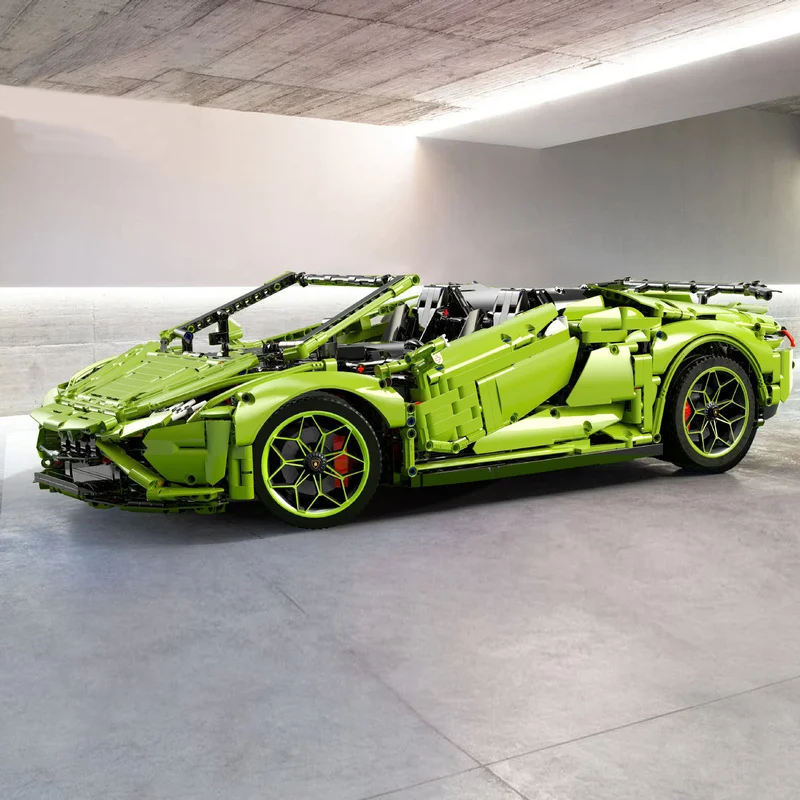 Зелёный Супер спортивный автомобиль модифицированный блок питания модель