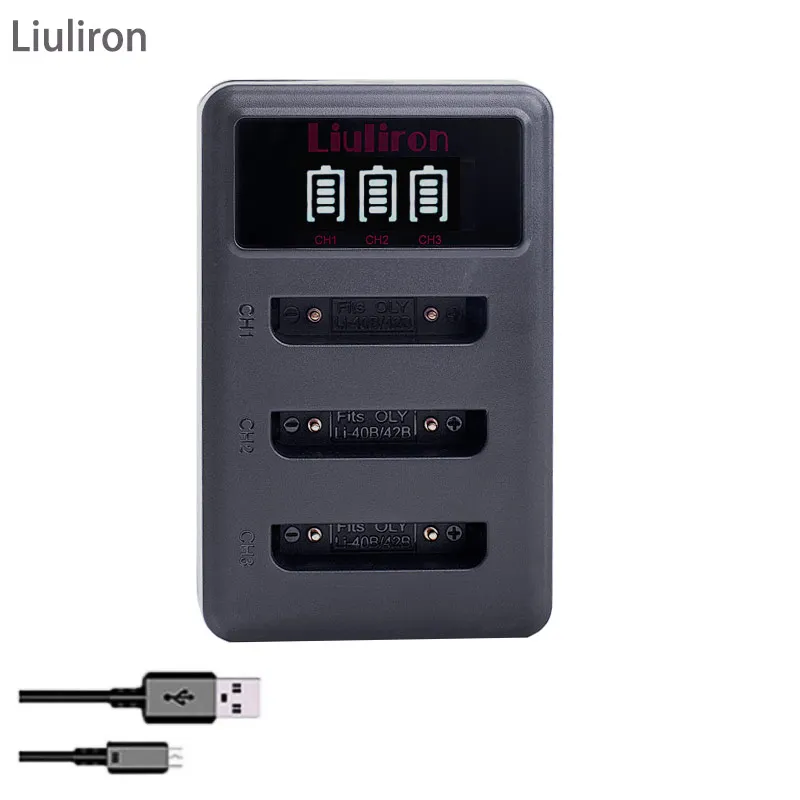 5x Li 40B LI 42B ion аккумулятор LI40B Батарейки + ЖК дисплей USB Зарядное устройство для