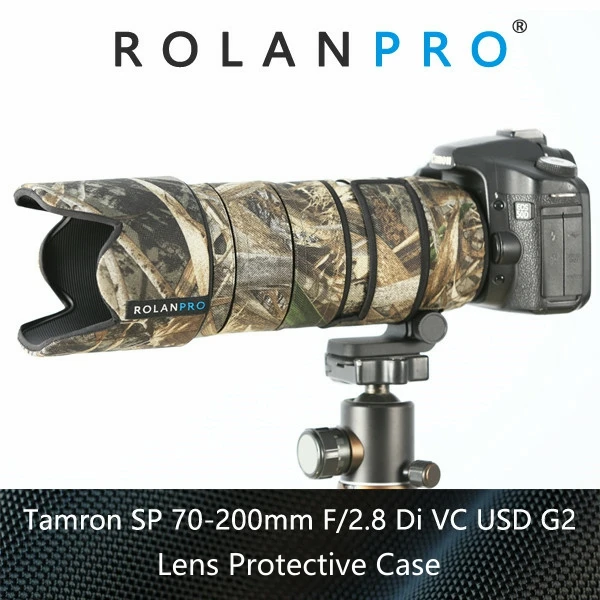 Водонепроницаемый камуфляжный чехол ROLANPRO для объектива дождевик Tamron SP 70 200 мм F/2 8