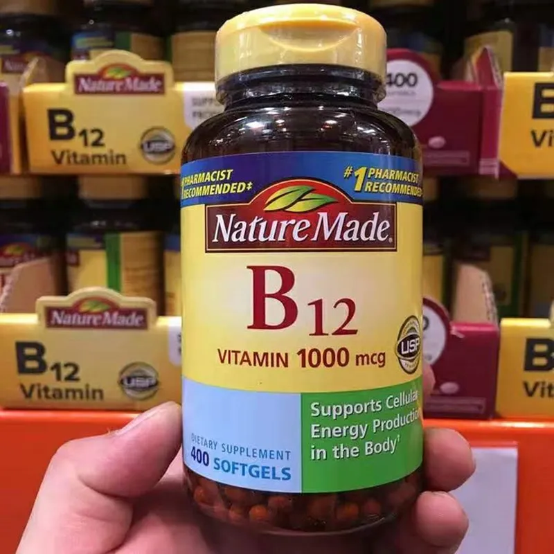 Импорт из США природный витамин vb12 снимает стресс 400 зерна 1 бутылка украшение для лица блеск тела