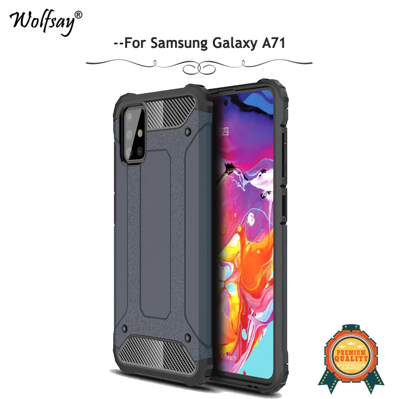 Чехол для Samsung Galaxy A71 противоударный армированный резиновый ЖЕСТКИЙ | Бамперы -4000463160685