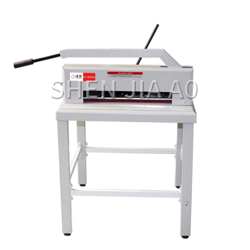 Вертикальный ручной бумагорезатель DC-8430SQ 430 мм для настольного использования, универсальный триммер для офиса, обрезка толстых листов, гильотина.