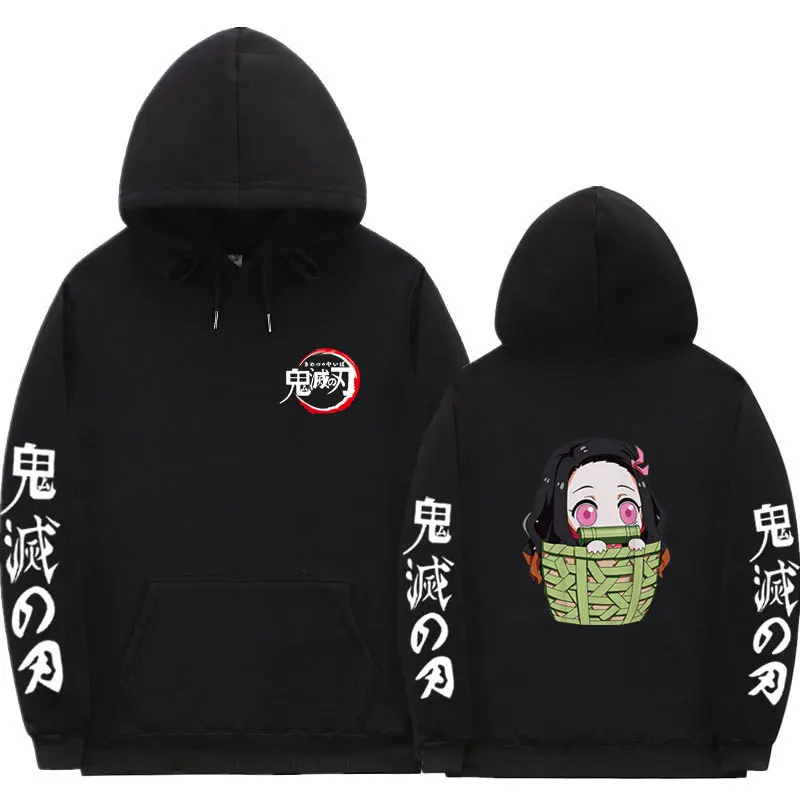 

Anime Demon Slayer Hoodie Men Women Hoodies Sweatshirts Print Casual Long Sleeve Harajuku Unisex Sweatshirts Streetwear Pullover
