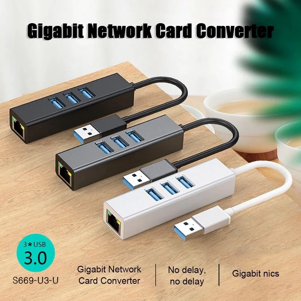 Портативный многофункциональный USB преобразователь RJ45 из алюминиевого сплава 1000