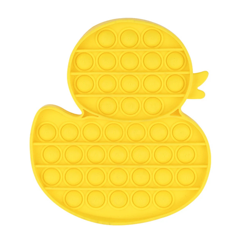 

Cute Yellow Duck Shape Fidget Reliver Stress Stress Reliever Toy Bubble Sensory Toy Hand Workout Squeeze Toys